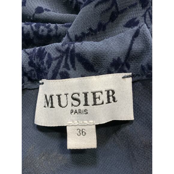 Musier Sheer Navy Folegandros Dress Size 36 EU / US 4 - Picture 4 of 5